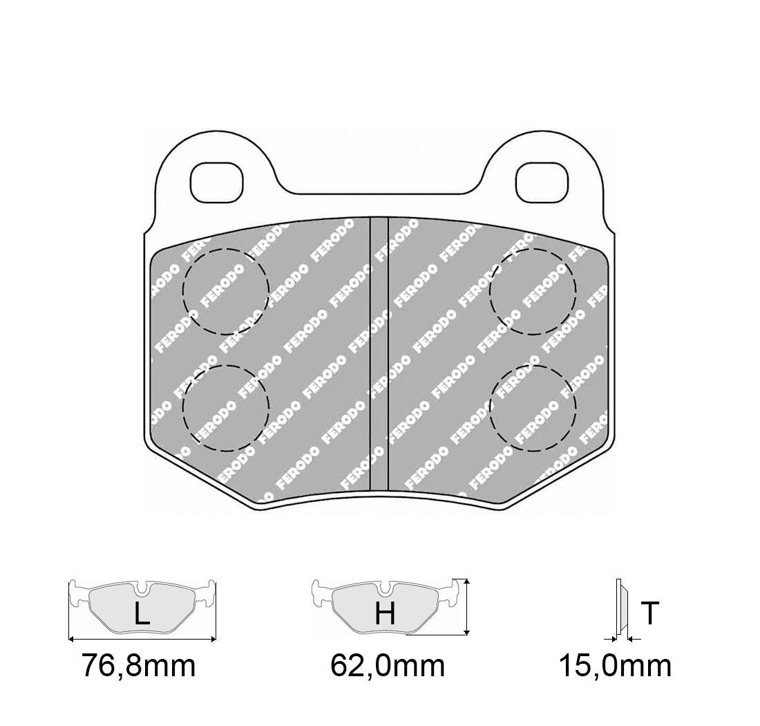 Plaquettes de frein FERODO Modèle FCP448