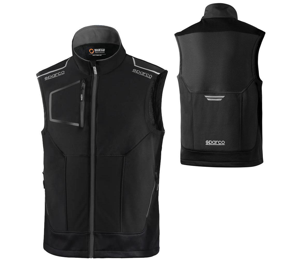 GILET TECH TG L NR/GRS