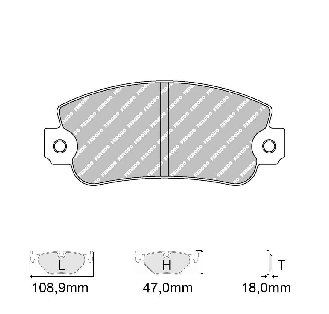 Plaquettes de frein FERODO Modèle FCP351