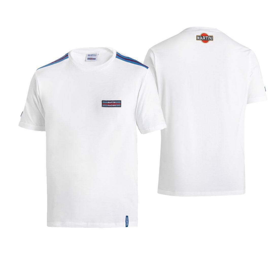 T-shirt Sparco Martini Racing TOP STRIPES - blanc - L