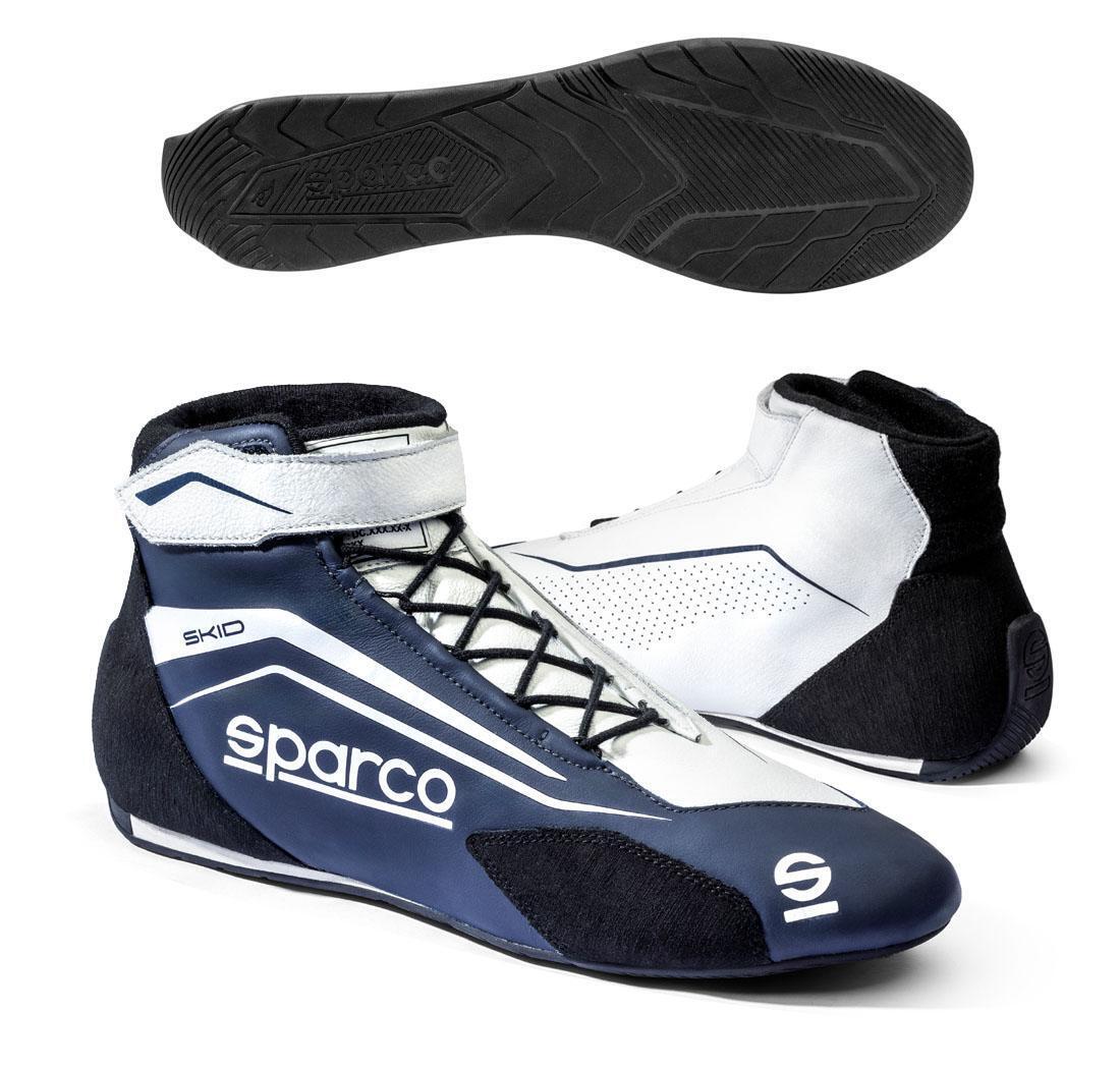 Scarpe pilota Sparco SKID, blu navy/bianco - Misura 37