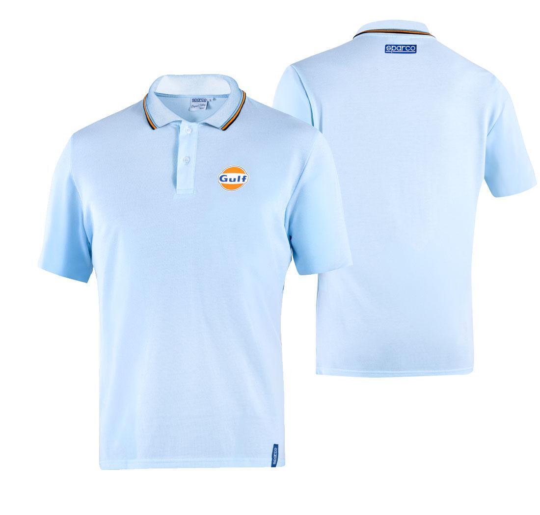 Polo piquet GULF Sparco - light blue - L