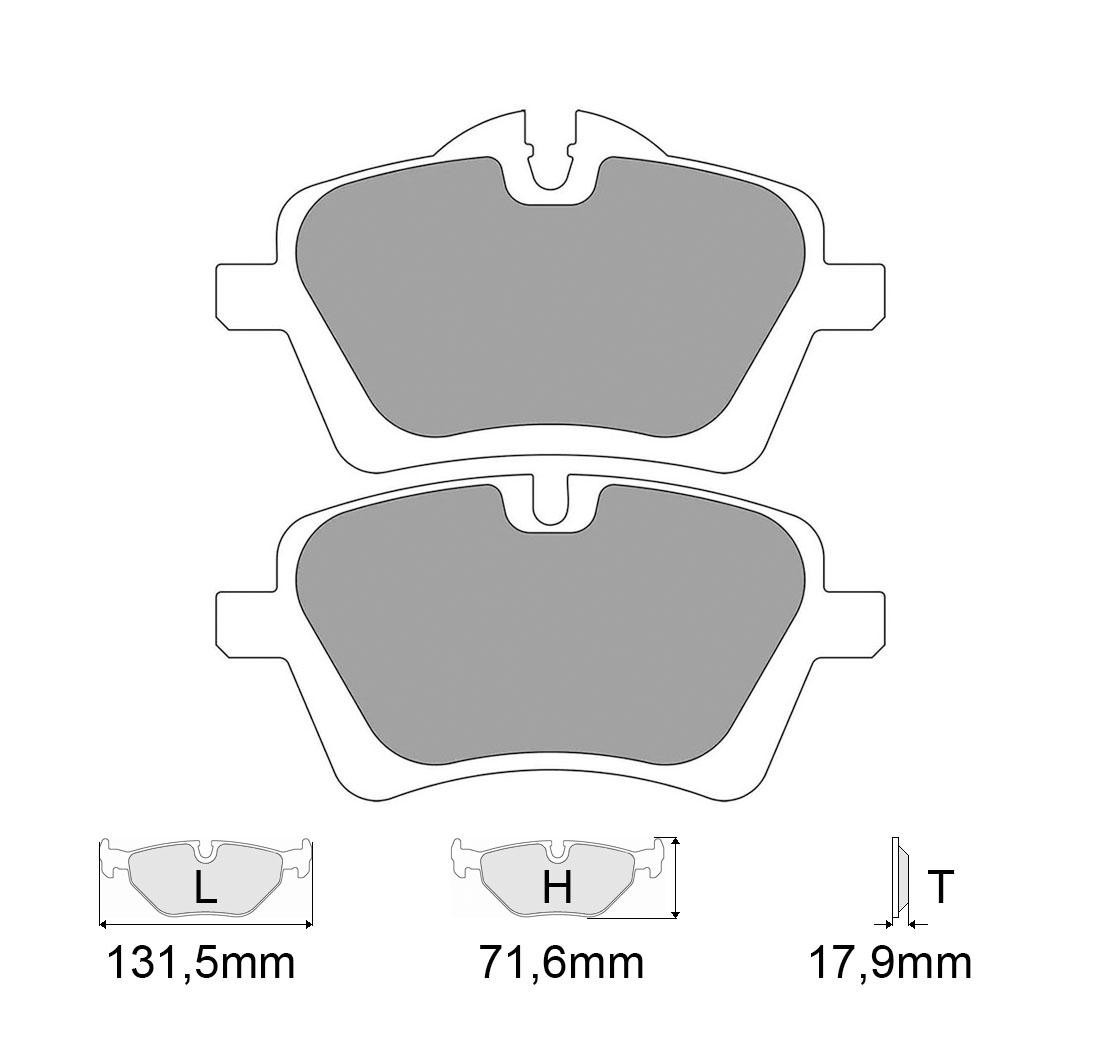 Plaquettes de frein FERODO Modèle FCP4080