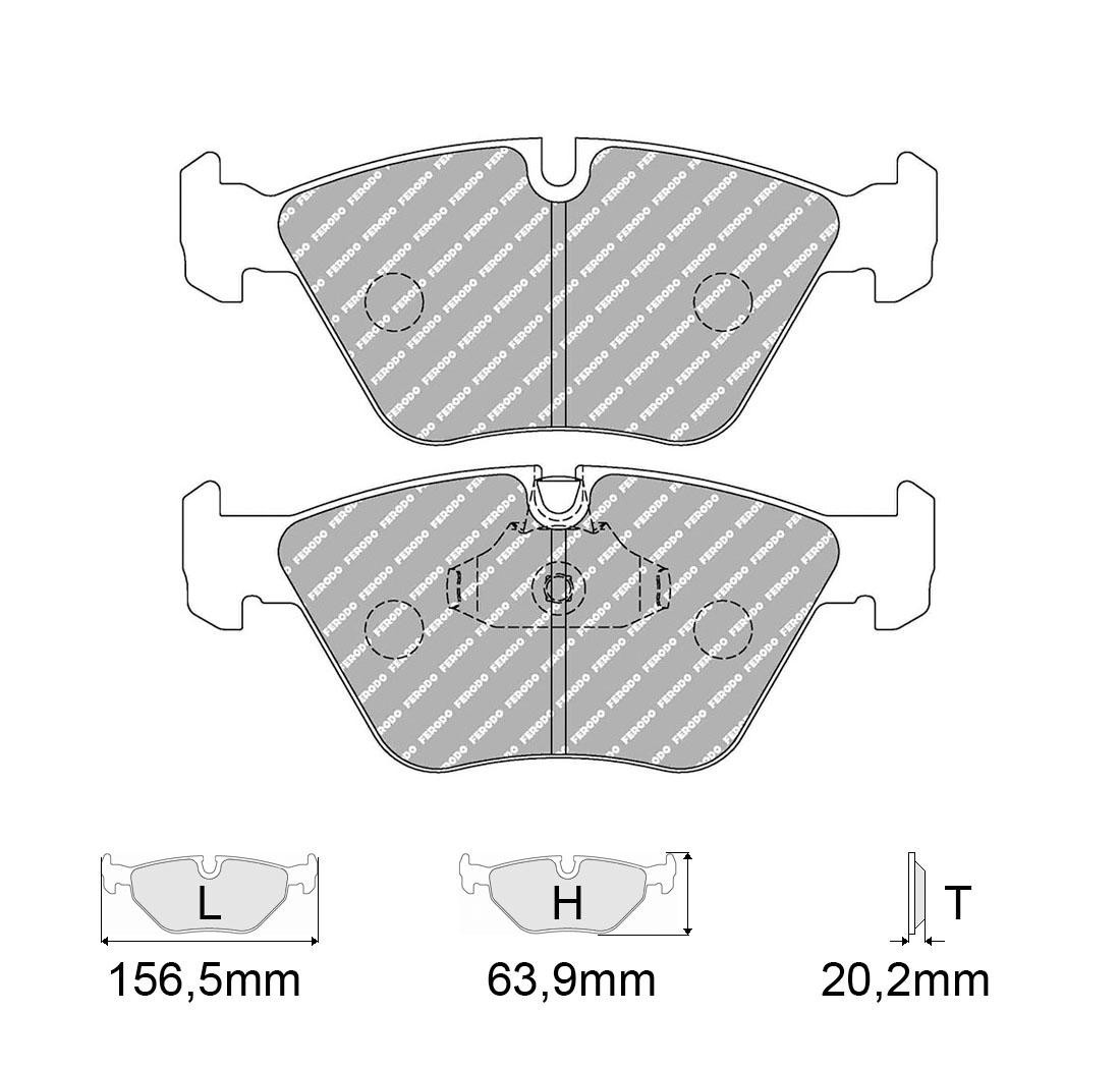 Plaquettes de frein FERODO Modèle FCP1073