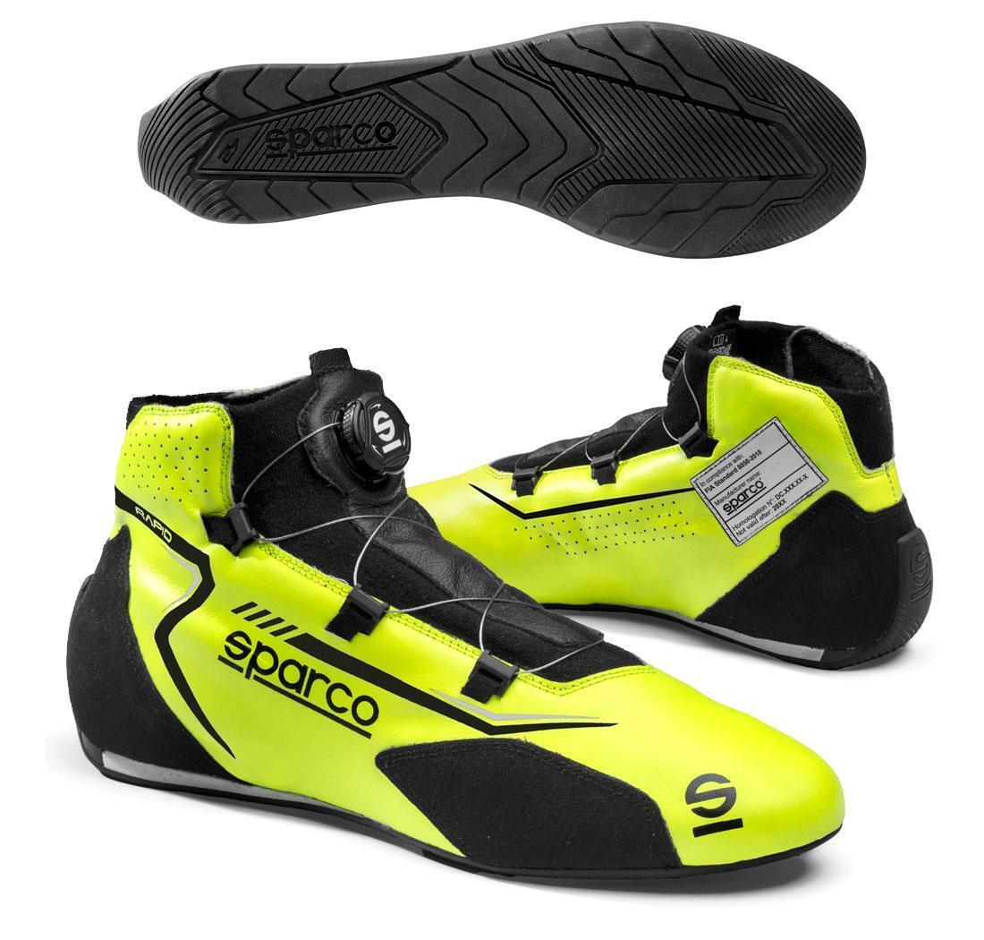 Botas RAPID ROTOR de Sparco, amarillo fluo/negro, número 37