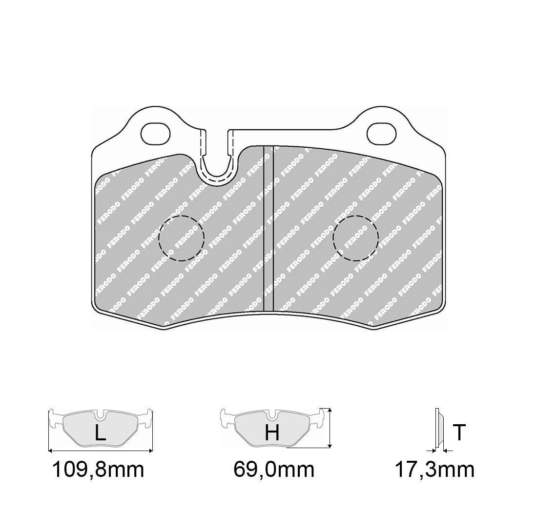 Plaquettes de frein FERODO Modèle FCP721