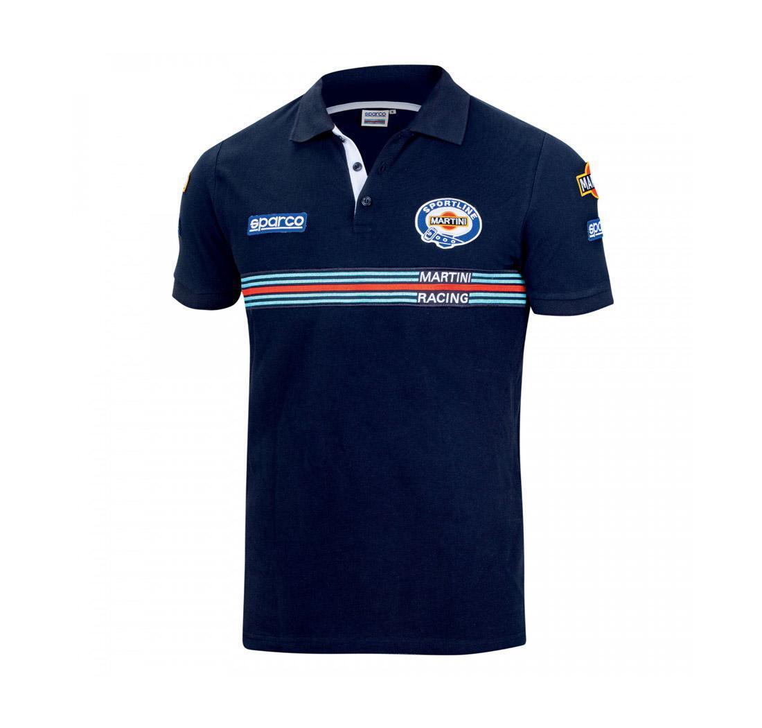 Polo replica patches Martini Racing Sparco - blu - M