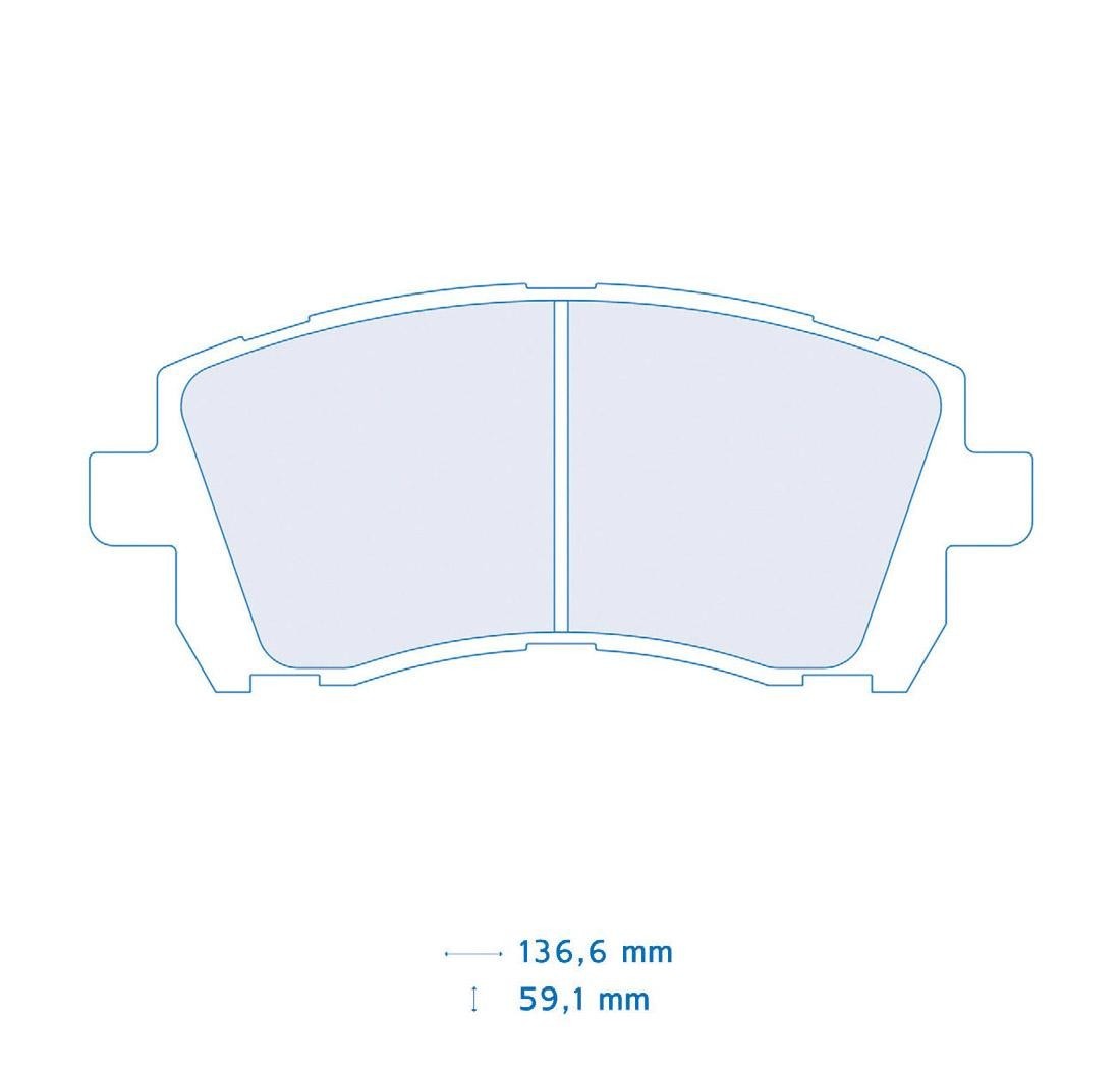 Lot de 4 plaquettes de frein Carbone Lorraine