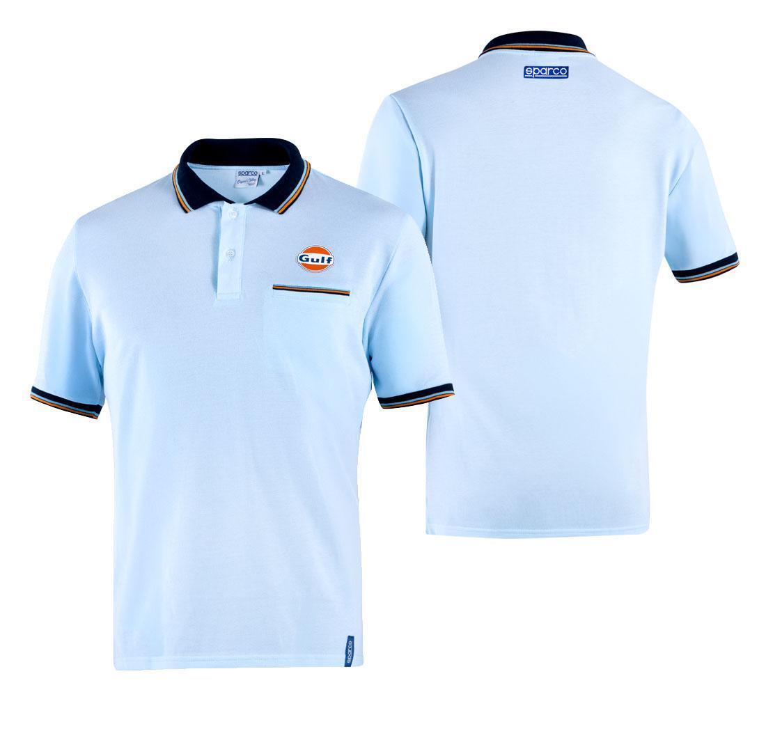 Polo piquet pocket GULF Sparco - light blue - L