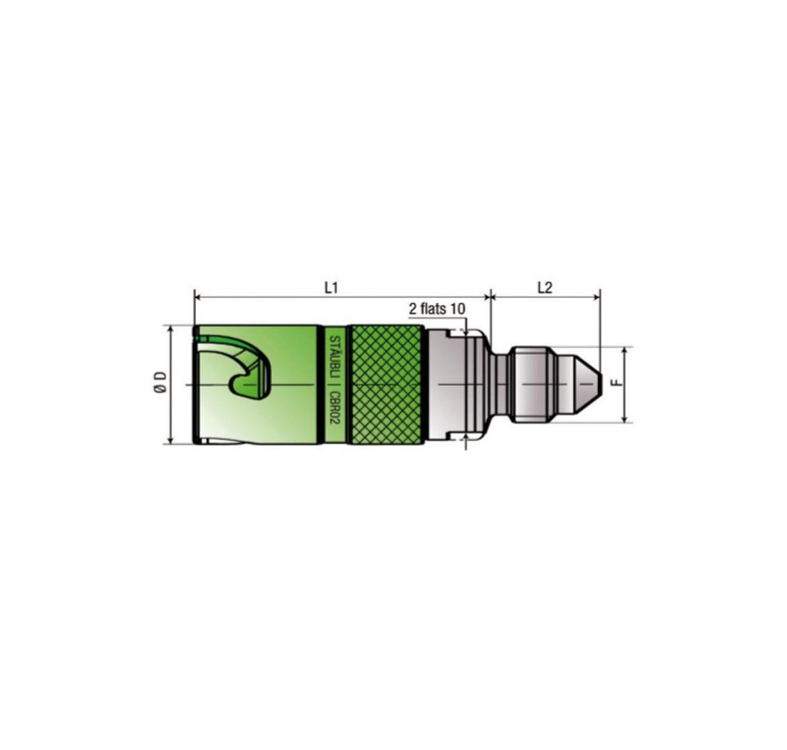 Conector hembra titanio 3/8 JIC