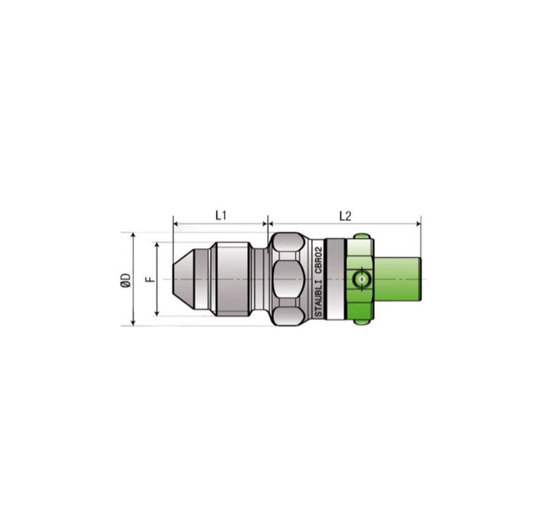 Conector macho titanio 3/8 JIC