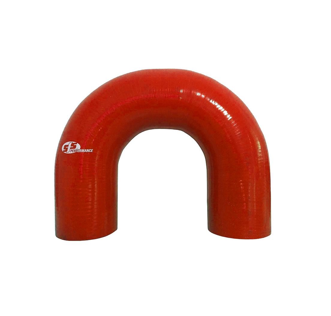 180 Silicon Elbow 48mm Bore 102mm Legs 3 Ply Red