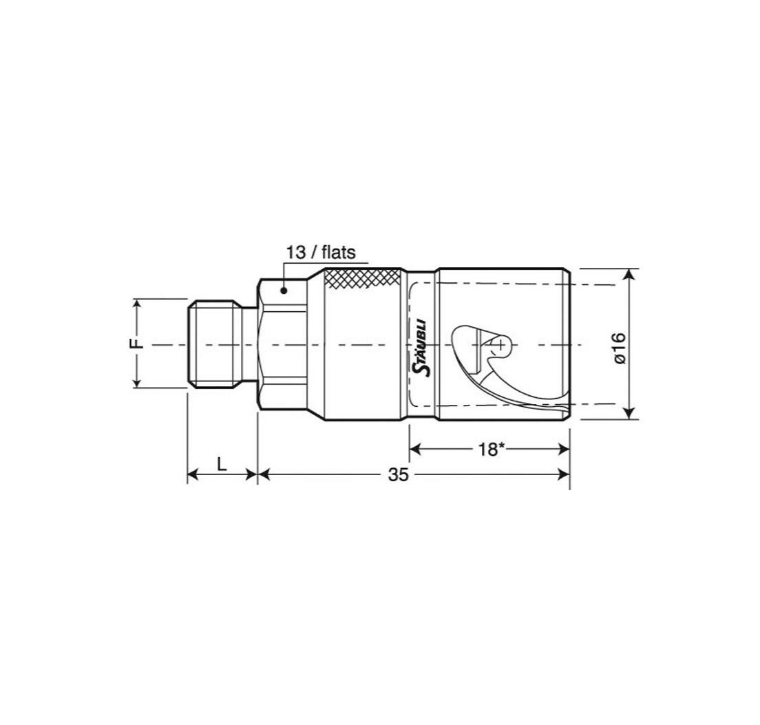 Plug, metric male thread