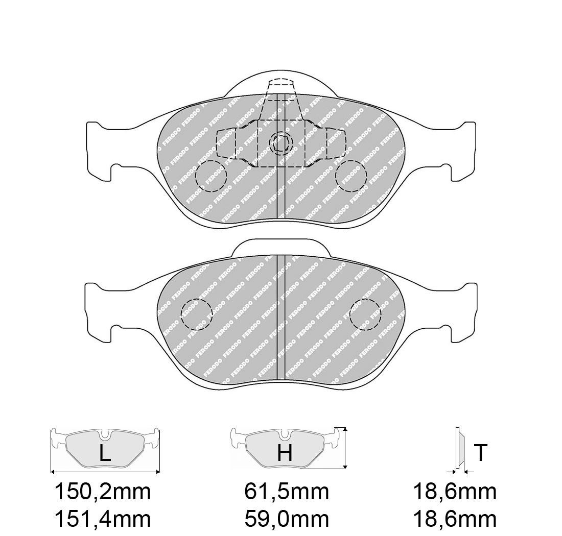 Plaquettes de frein FERODO Modèle FCP1394