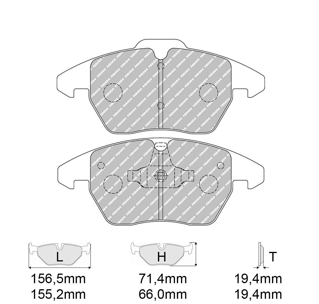 4 brake pads set - FERODO