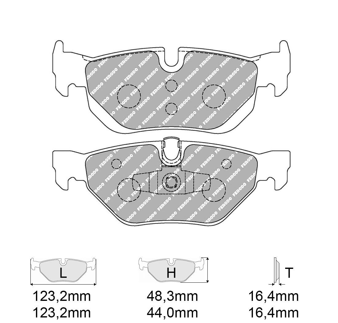 Plaquettes de frein FERODO Modèle FCP1807