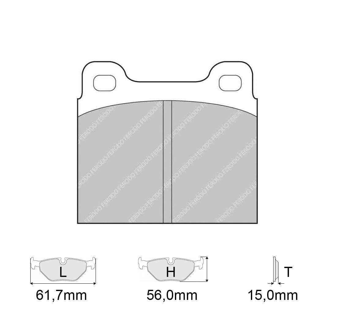 4 brake pads set - FERODO