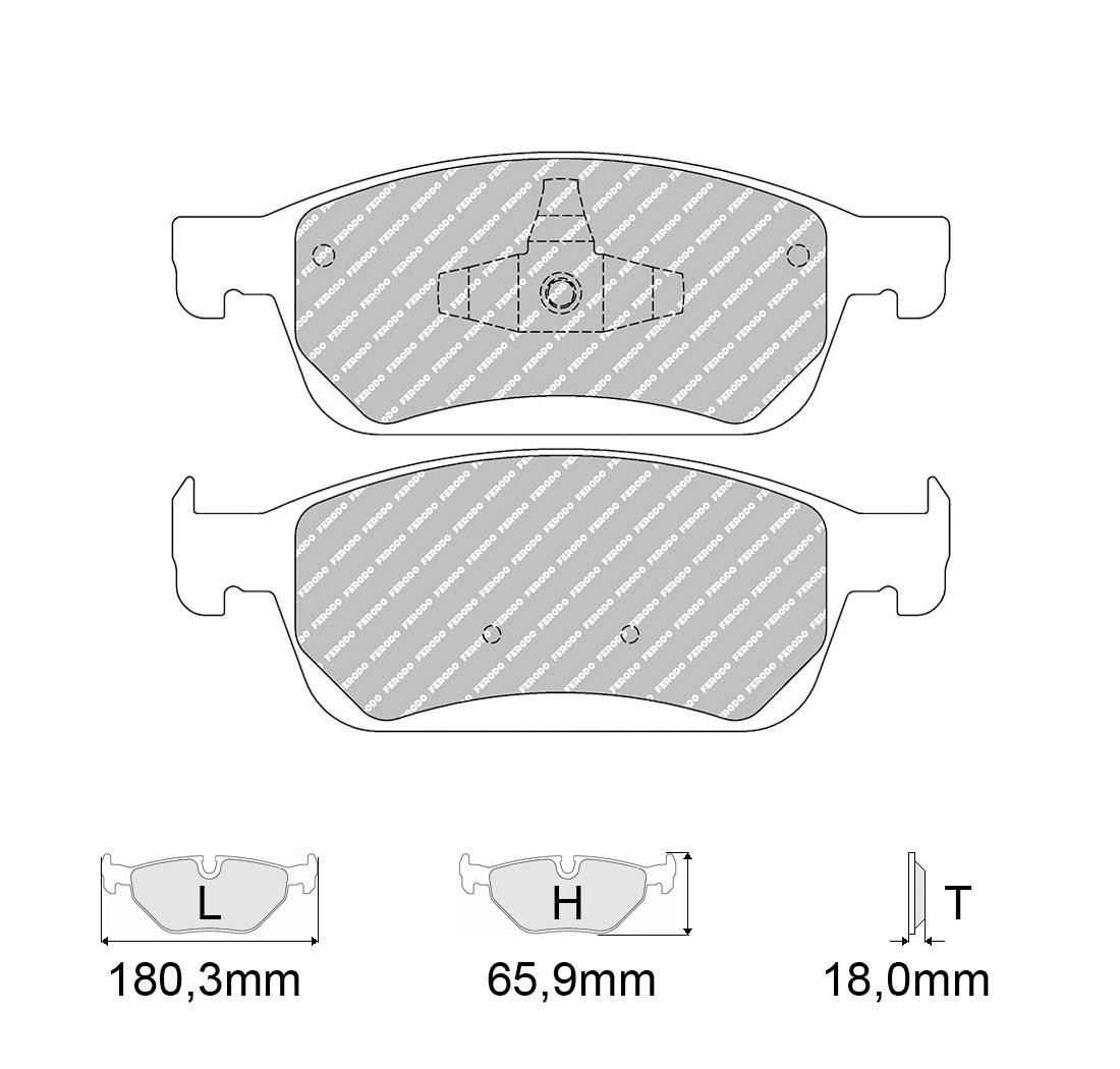 Plaquettes de frein FERODO Modèle FCP4416