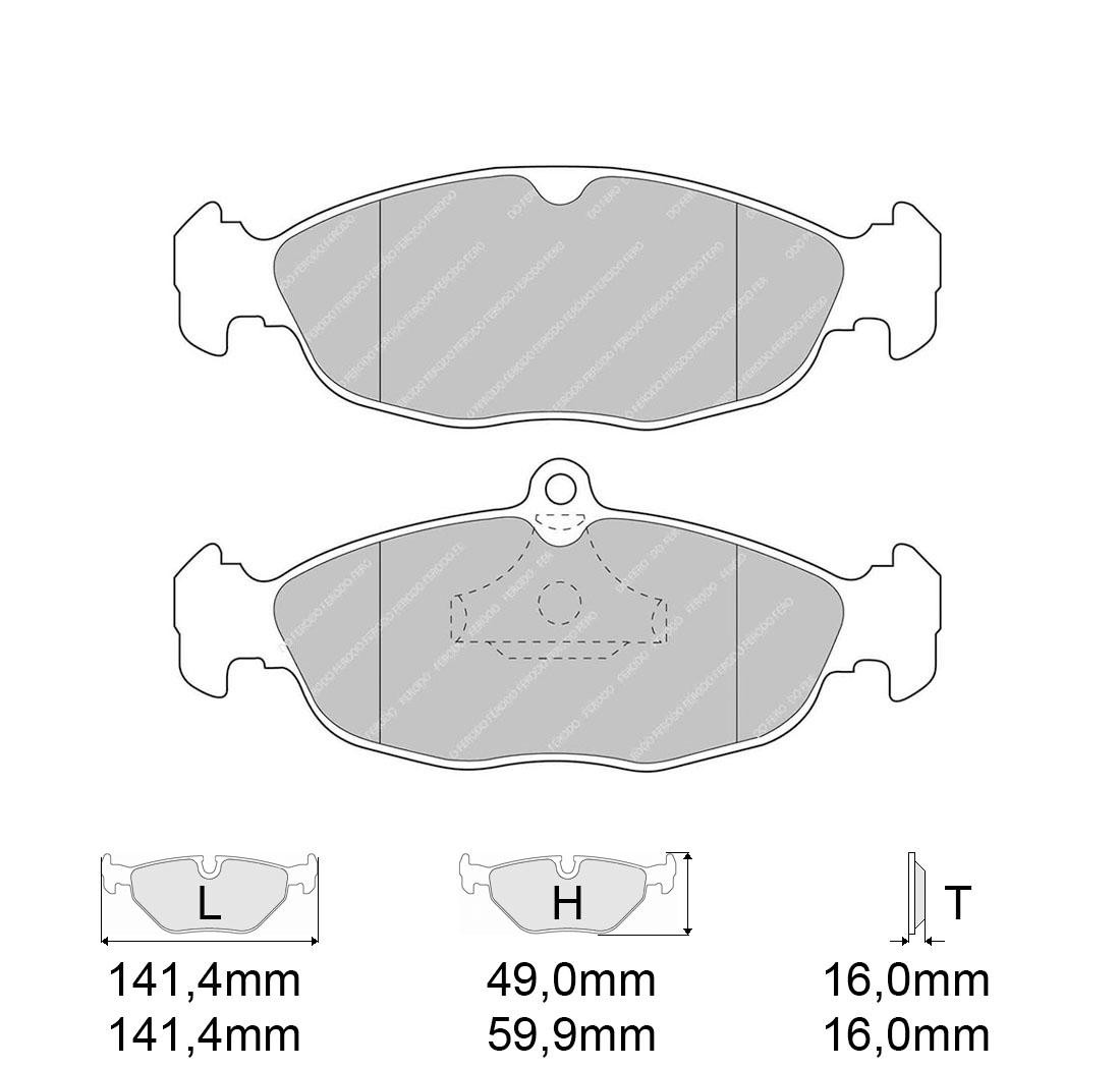 Plaquettes de frein FERODO Modèle FCP732