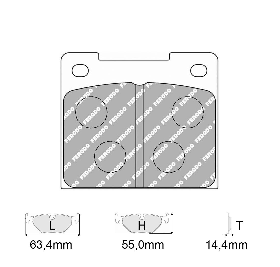 Plaquettes de frein FERODO Modèle FCP809