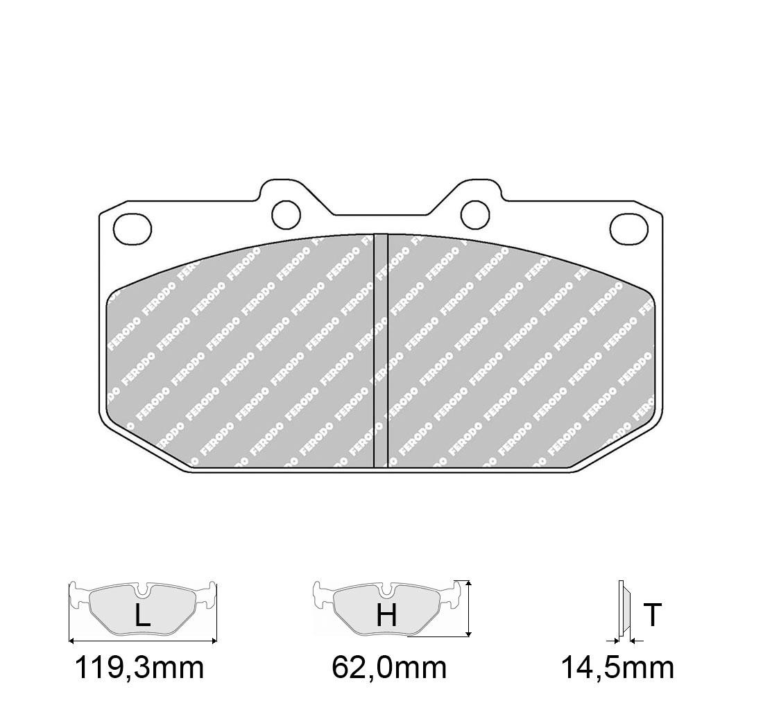 Plaquettes de frein FERODO Modèle FCP986