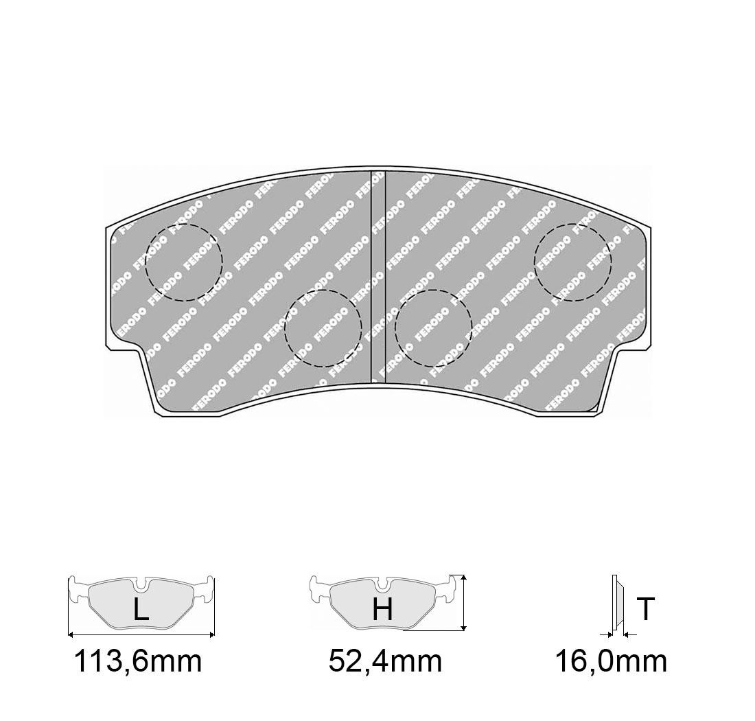 4 brake pads set - FERODO