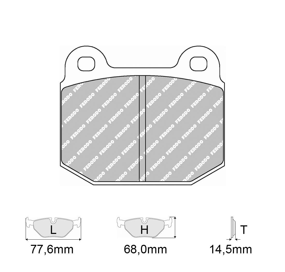 4 brake pads set - FERODO