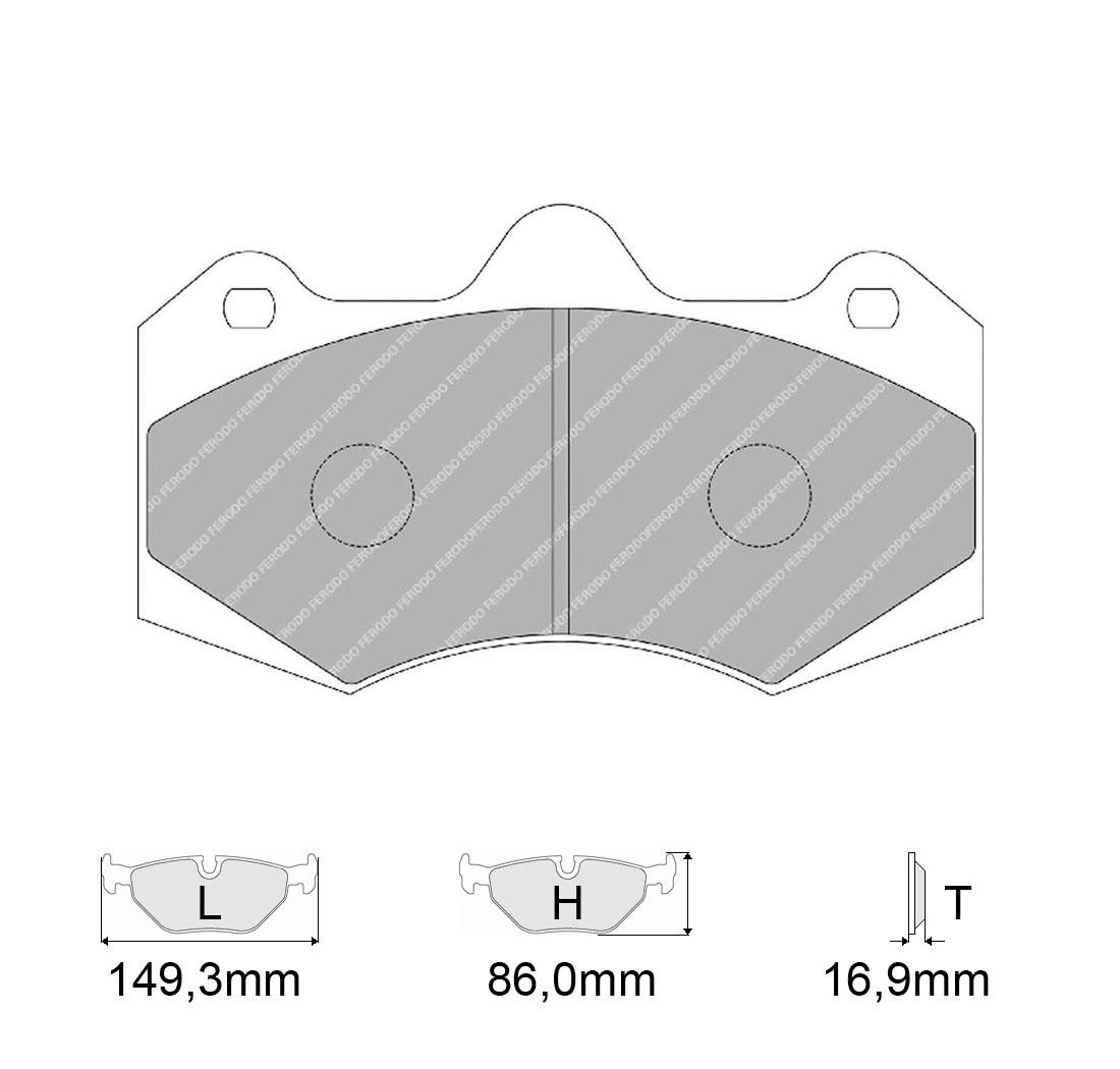 4 brake pads set - FERODO