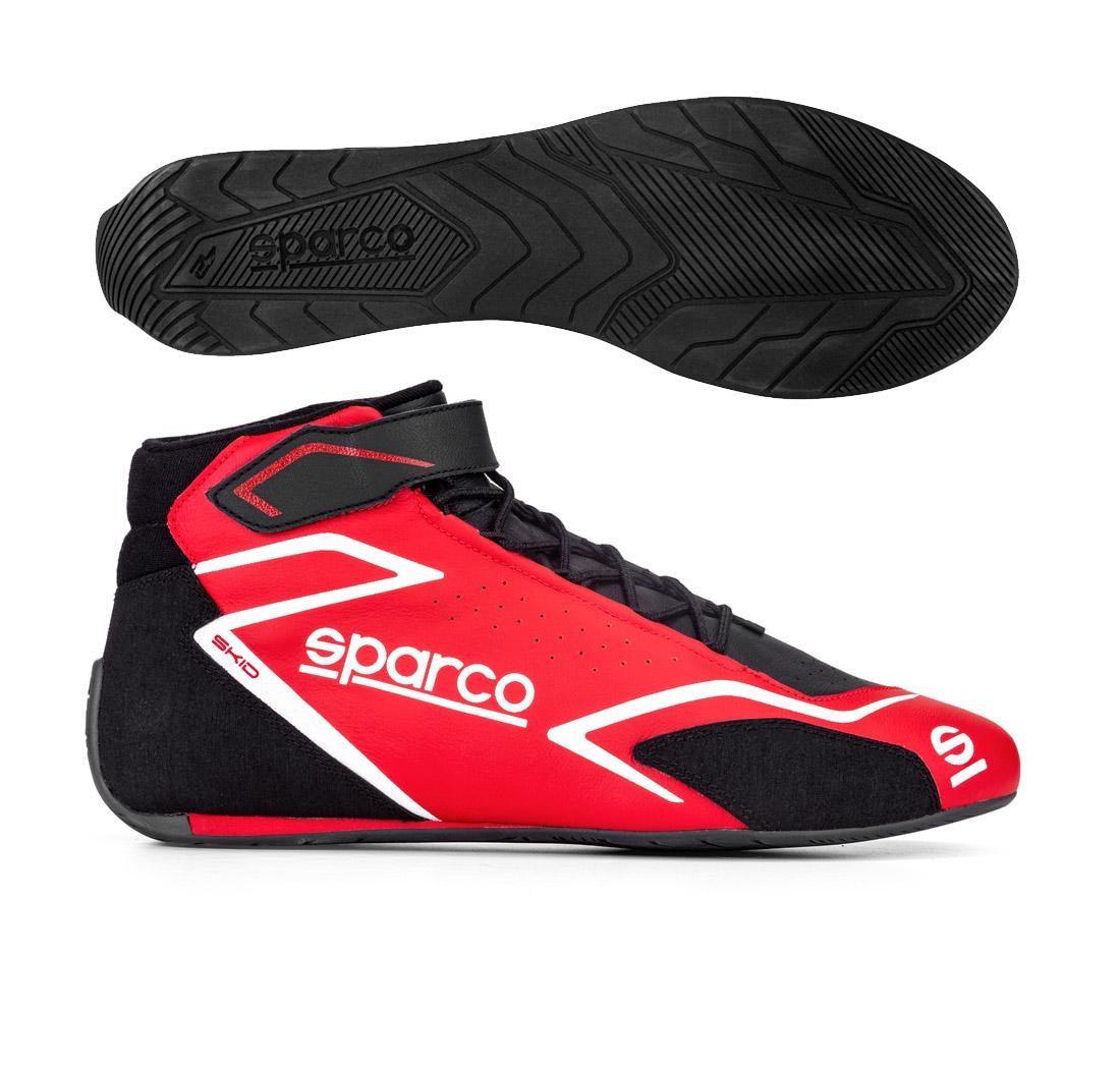 Botas SKID de Sparco, rojo/negro, número 40