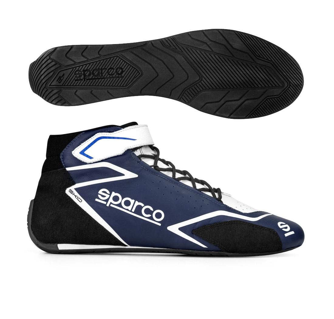 Botas SKID de Sparco, azul marino/blanco, número 44