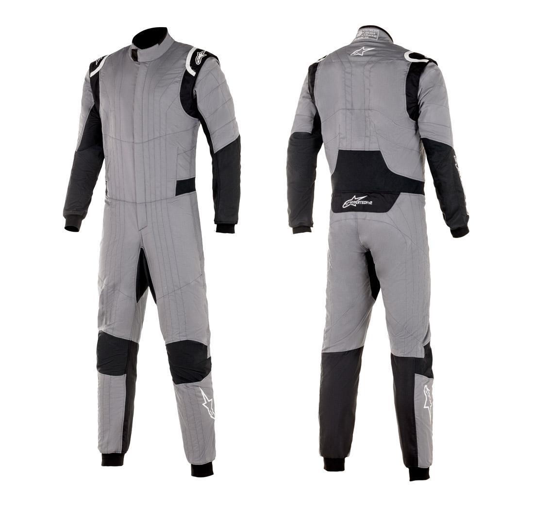 Combinaison pilote Alpinestars HYPERTECH v2 gris/noir - Taille 46