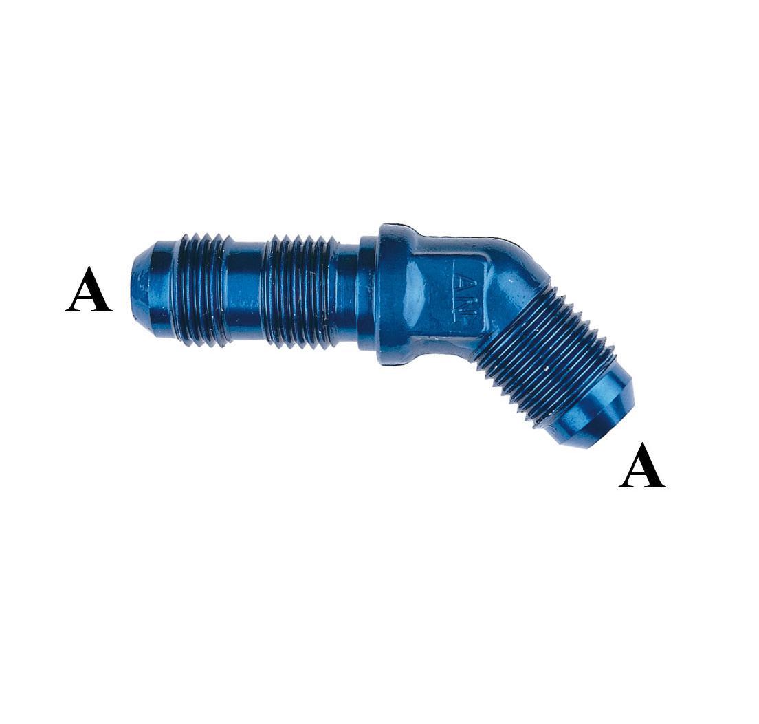 JIC to JIC Adaptors - 45° male bulkhead