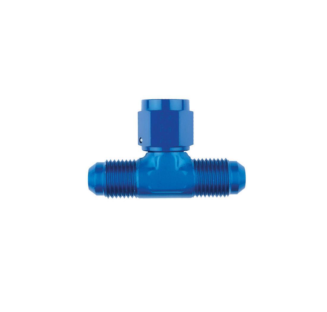 Male-swivel female Tee JIC adaptor