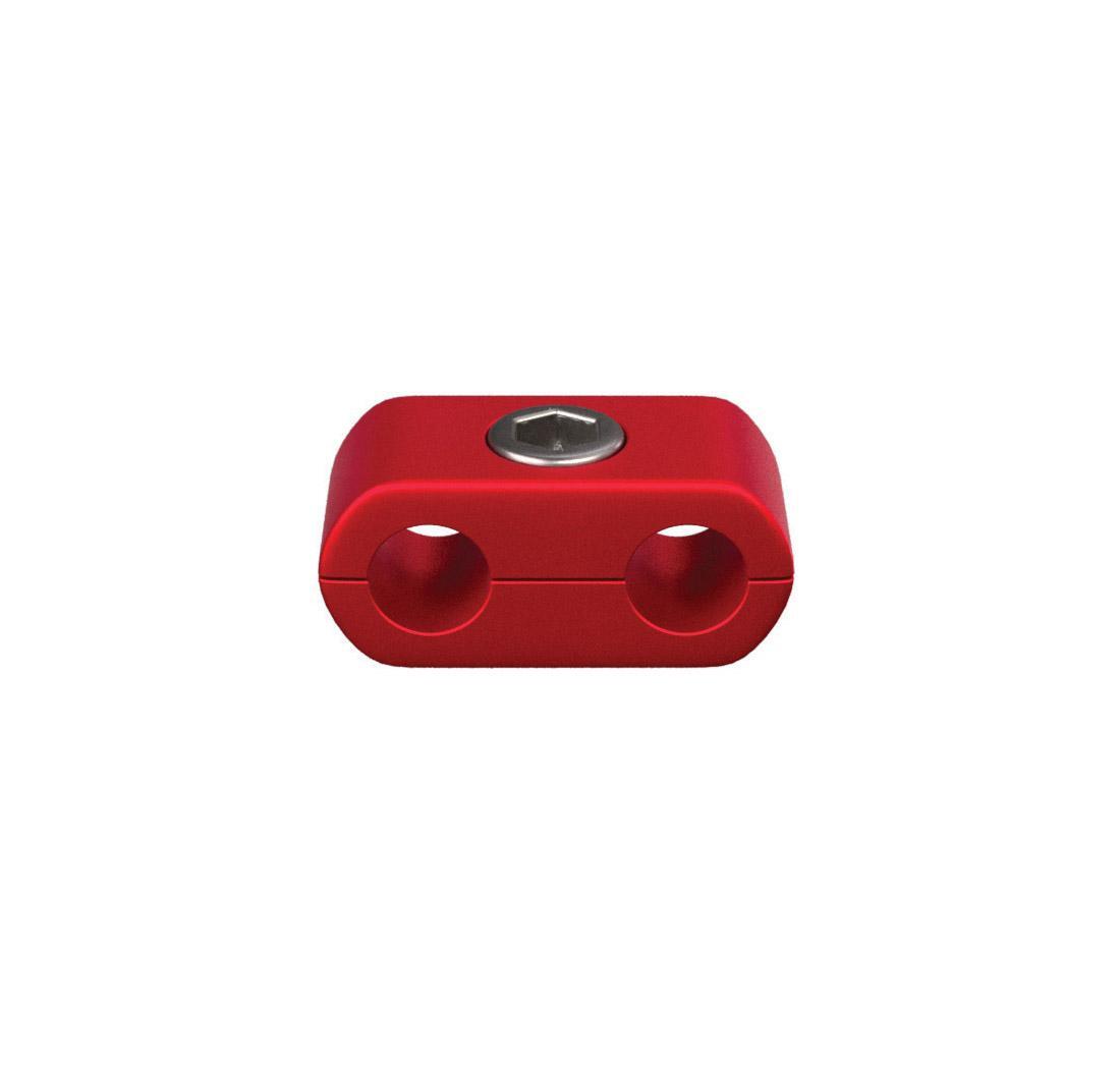 Separatore in alluminio per tubi flessibili 600-03 - rosso