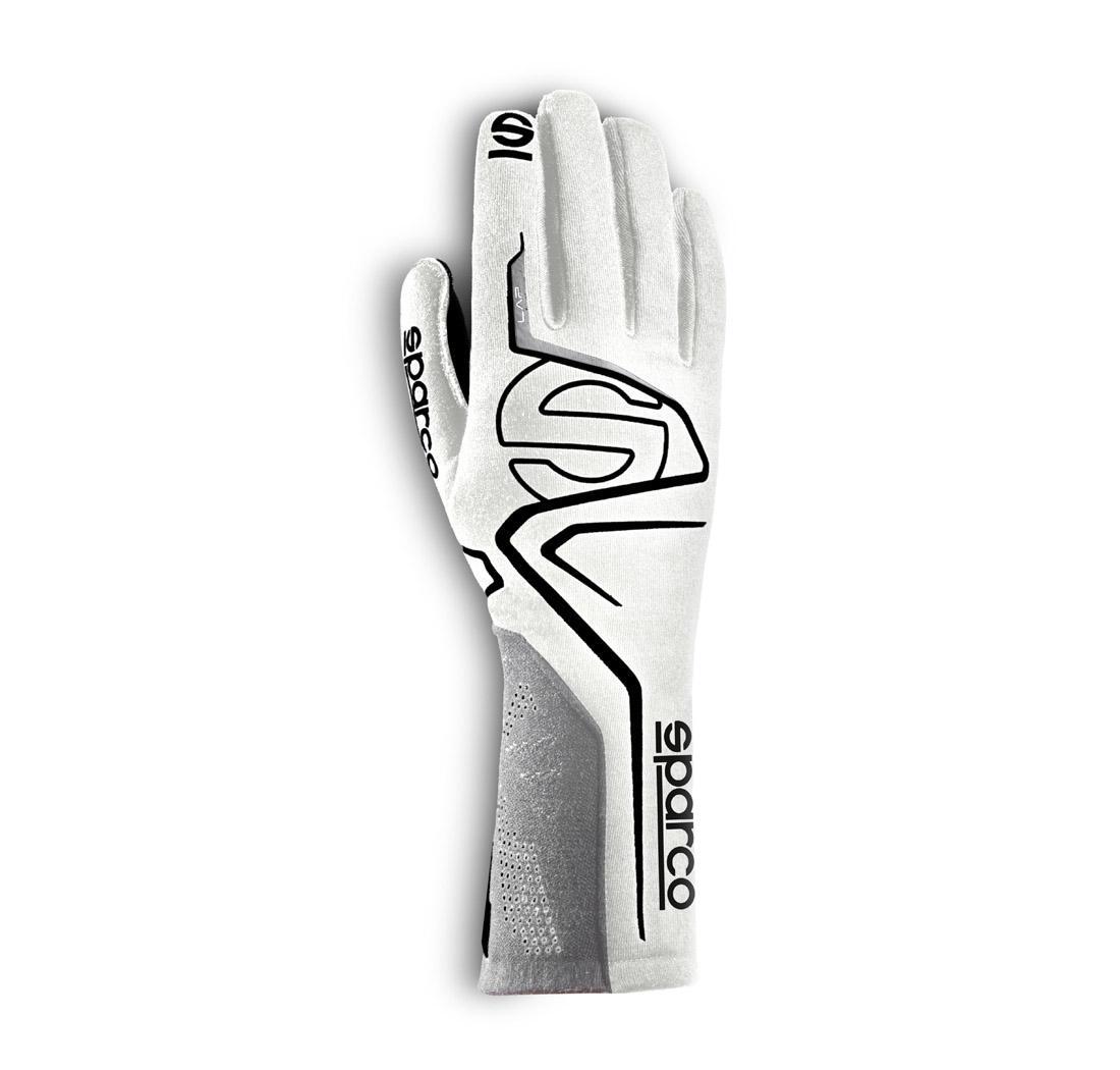 Guantes Sparco LAP 2022 blanco/negro - tamaño 11