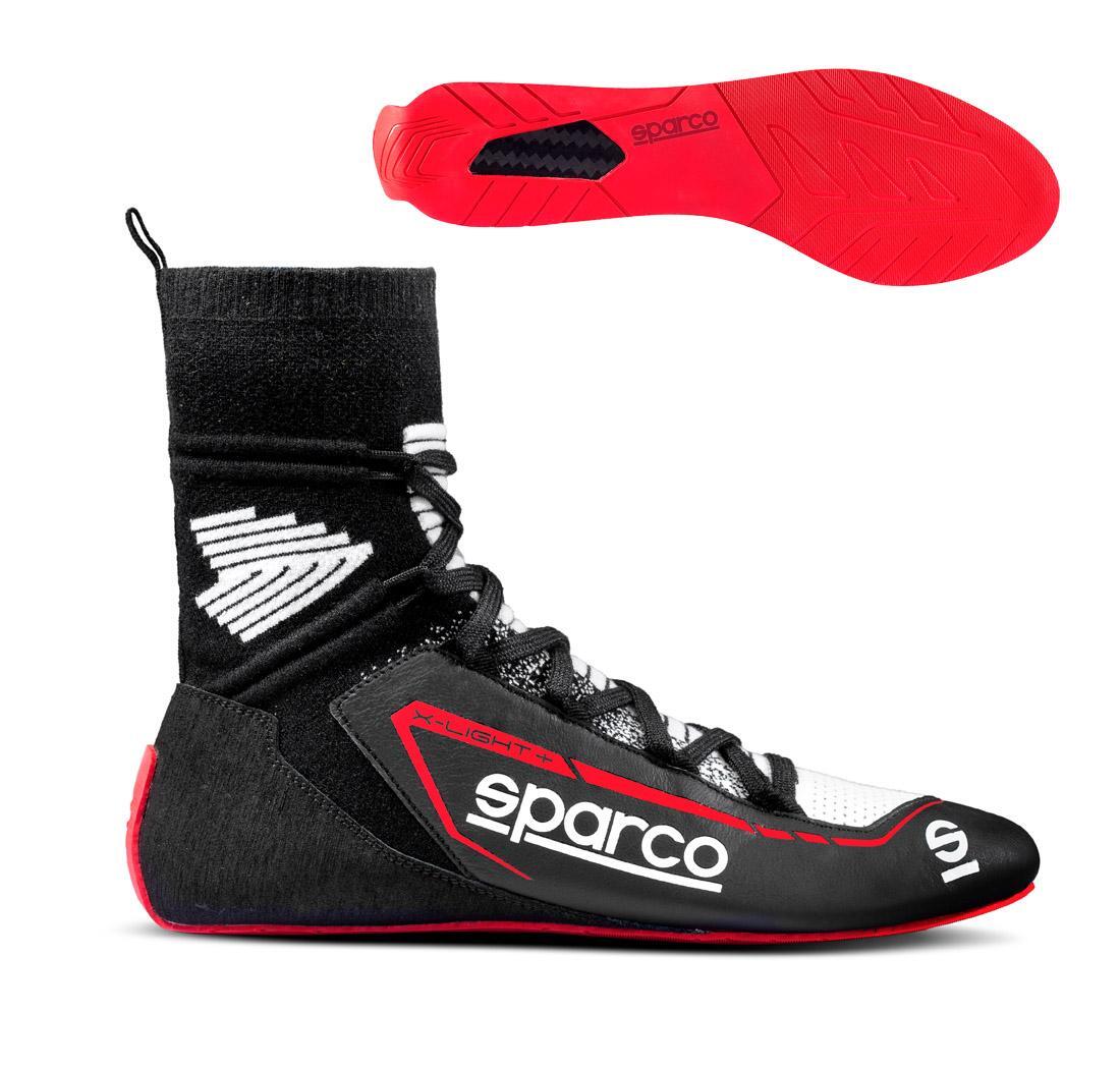 Botas X-LIGHT+ de Sparco, negro/rojo, número 42