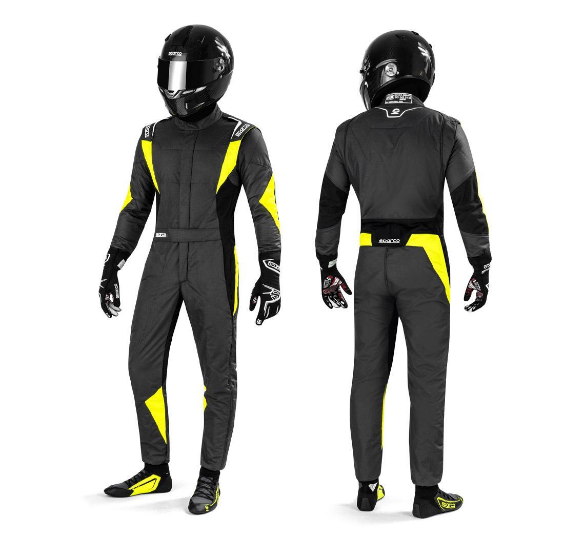 Sparco SUPERLEGGERA 2022 race suit - grey/fluo yellow - Size 52