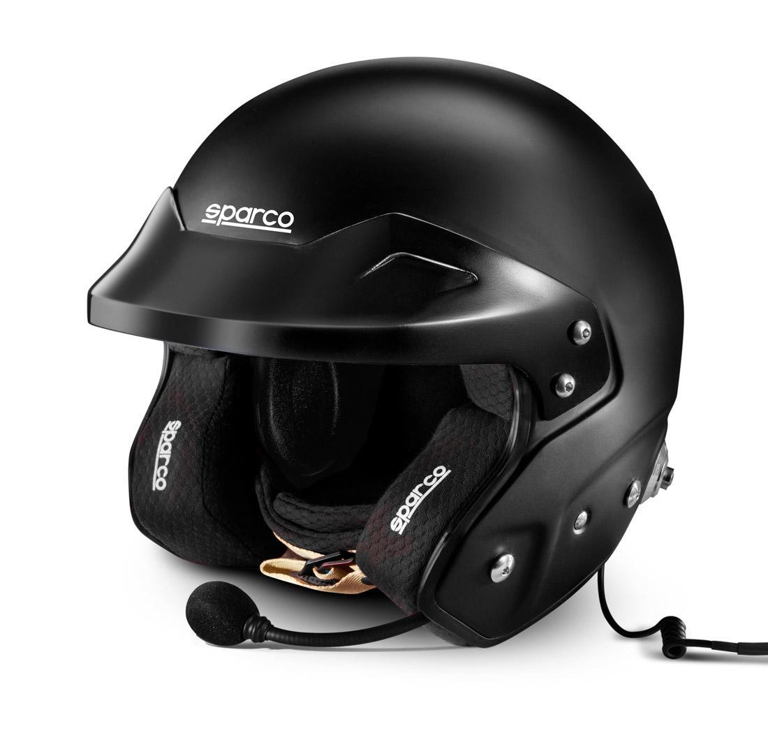 Casque RJ-i Sparco - taille S (55-56), noir intérieur noir