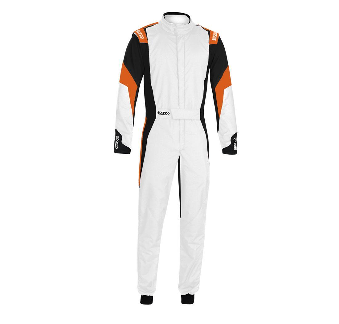 Combinaison pilote Sparco COMPETITION blanc/noir/orange fluo - Taille 52