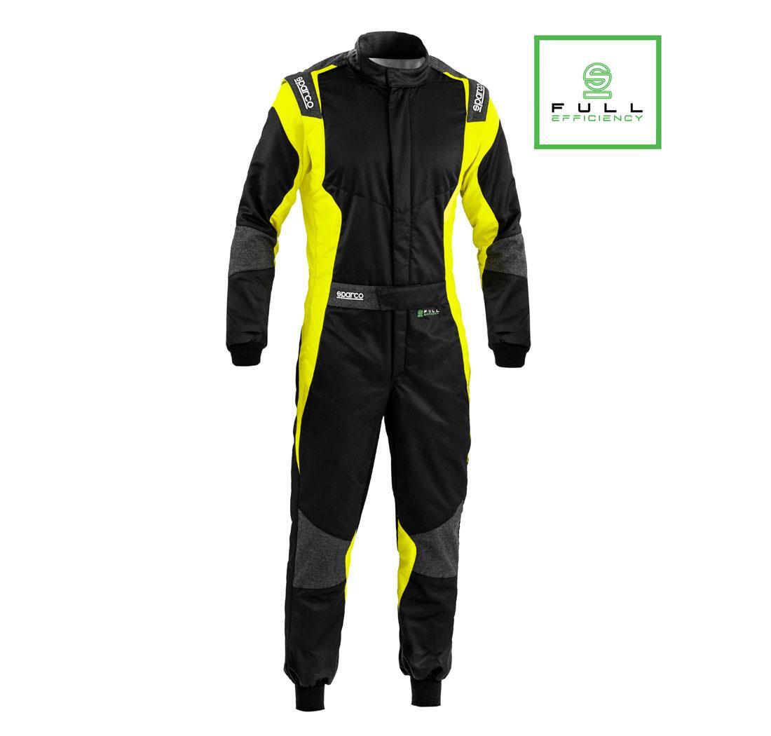 Tuta pilota Sparco FUTURA nero/giallo fluo - Taglia 54