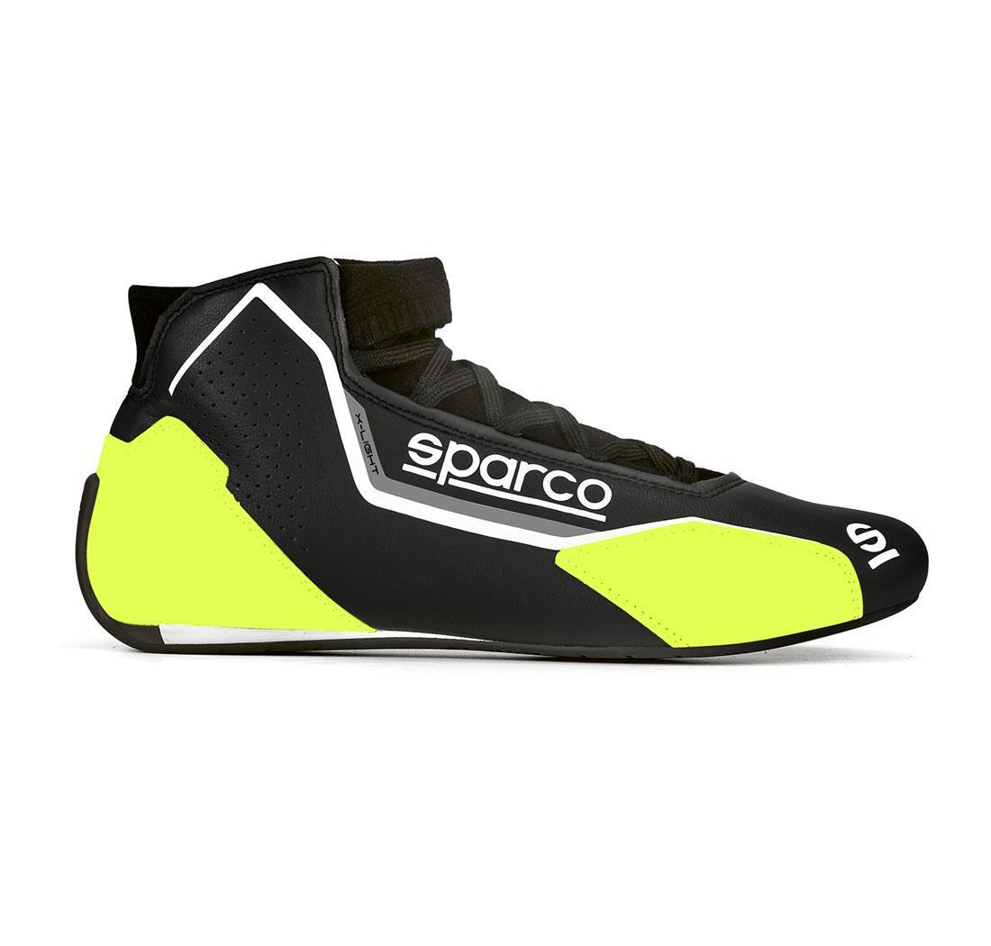 Bottines pilote X-LIGHT Sparco, gris/jaune fluo, Taille 47