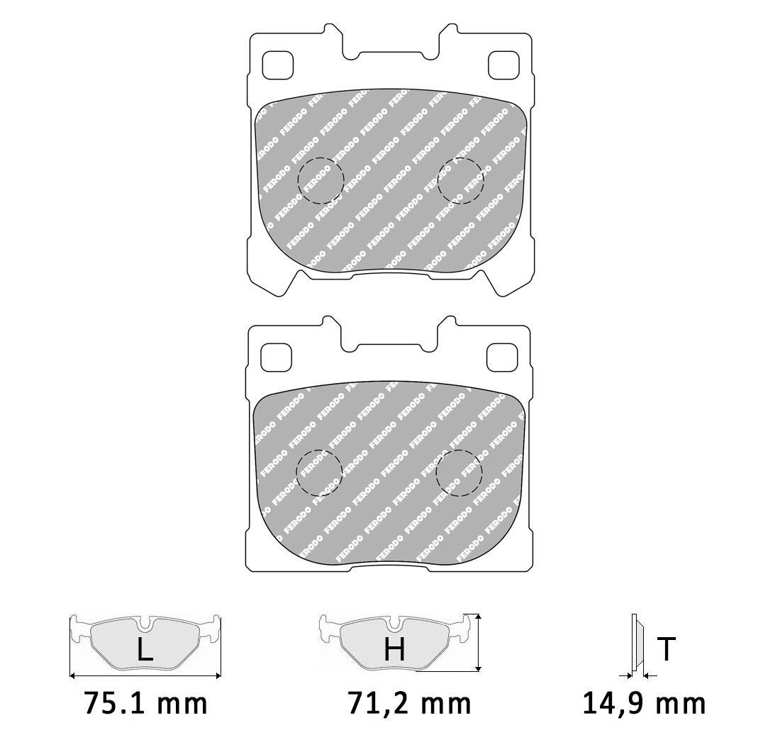 Plaquettes de frein FERODO Modèle FCP5262