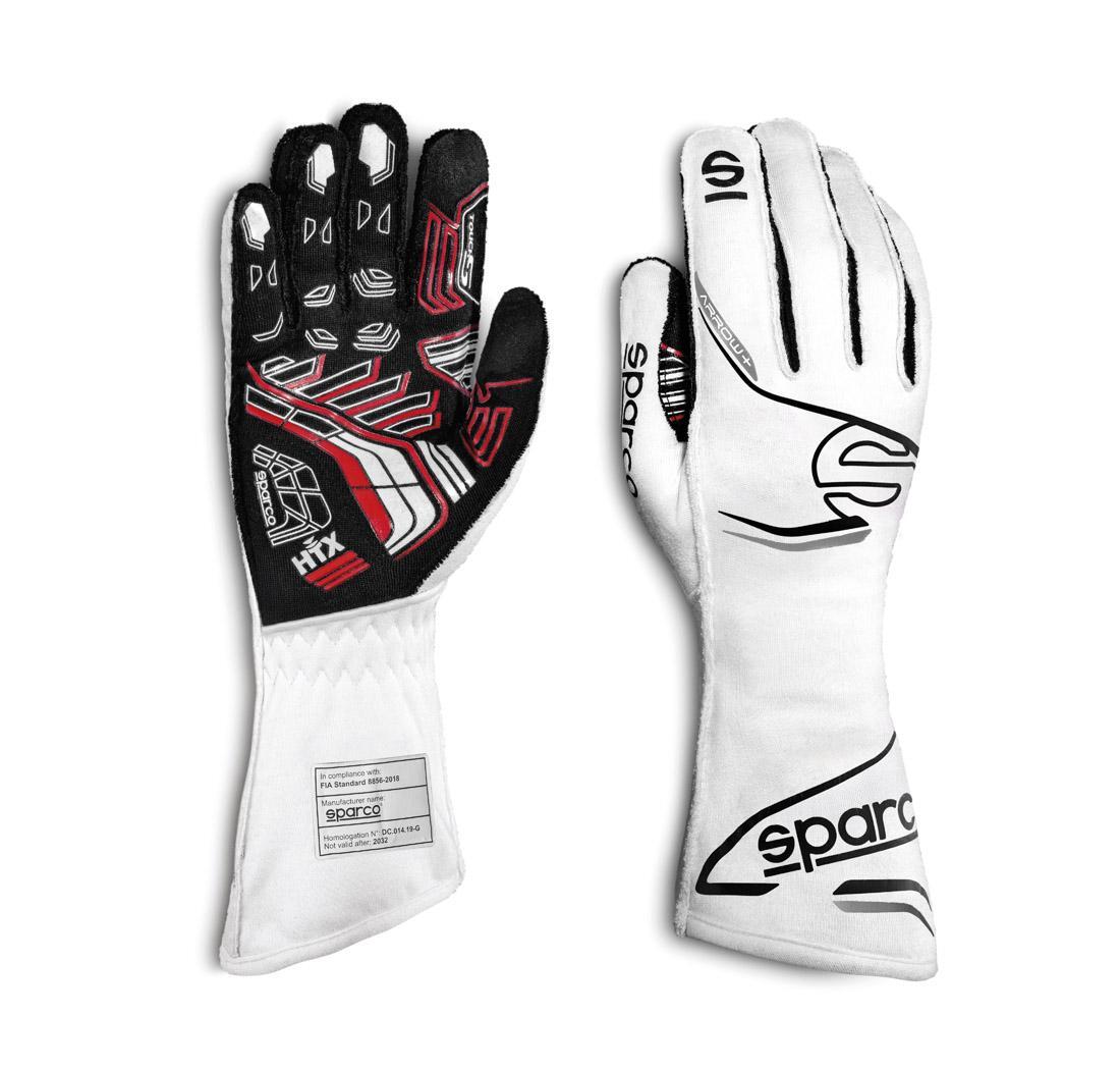 Guantes Sparco ARROW+ blanco/negro - tamaño 09