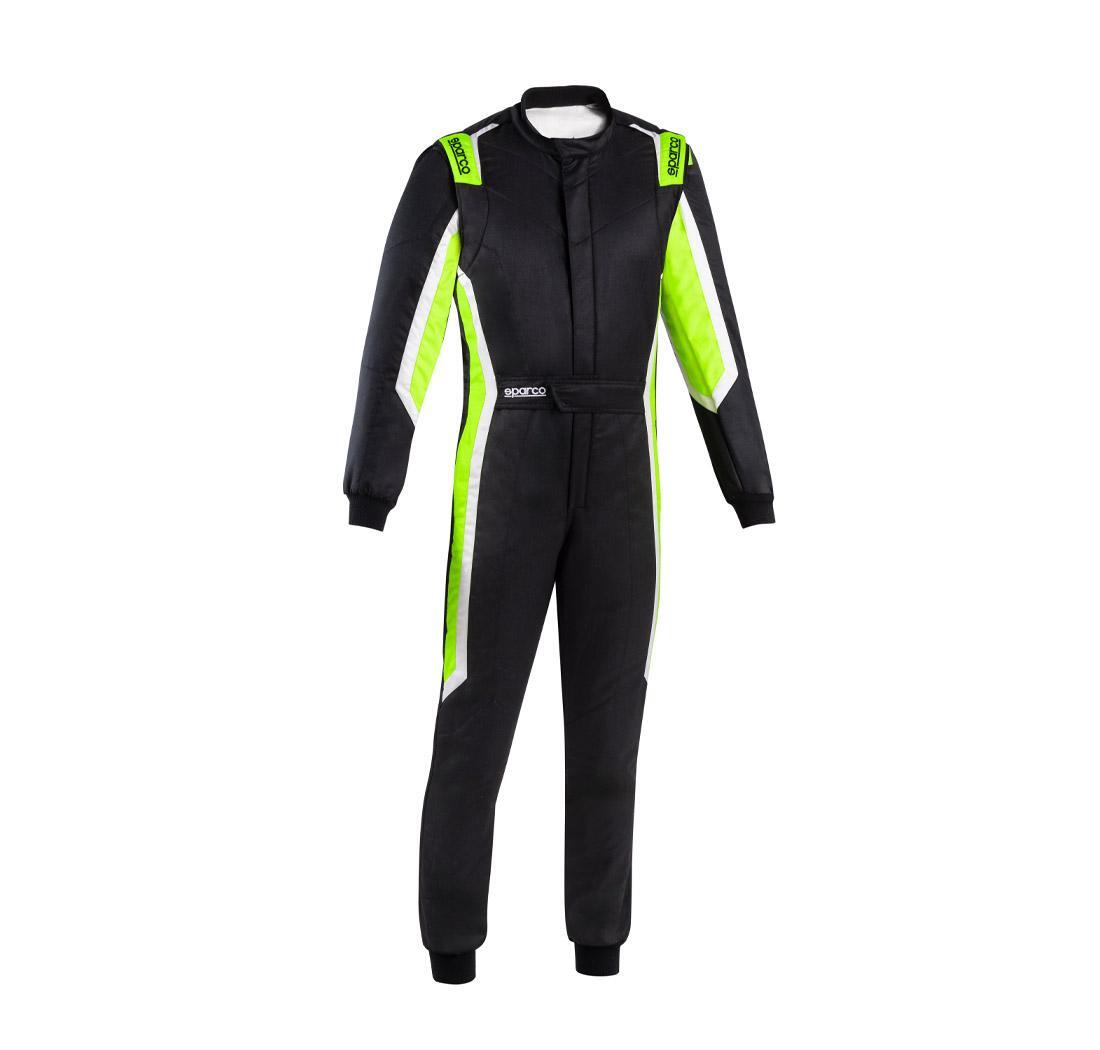 Mono SPRINT de Sparco, negro/verde fluo talla 46