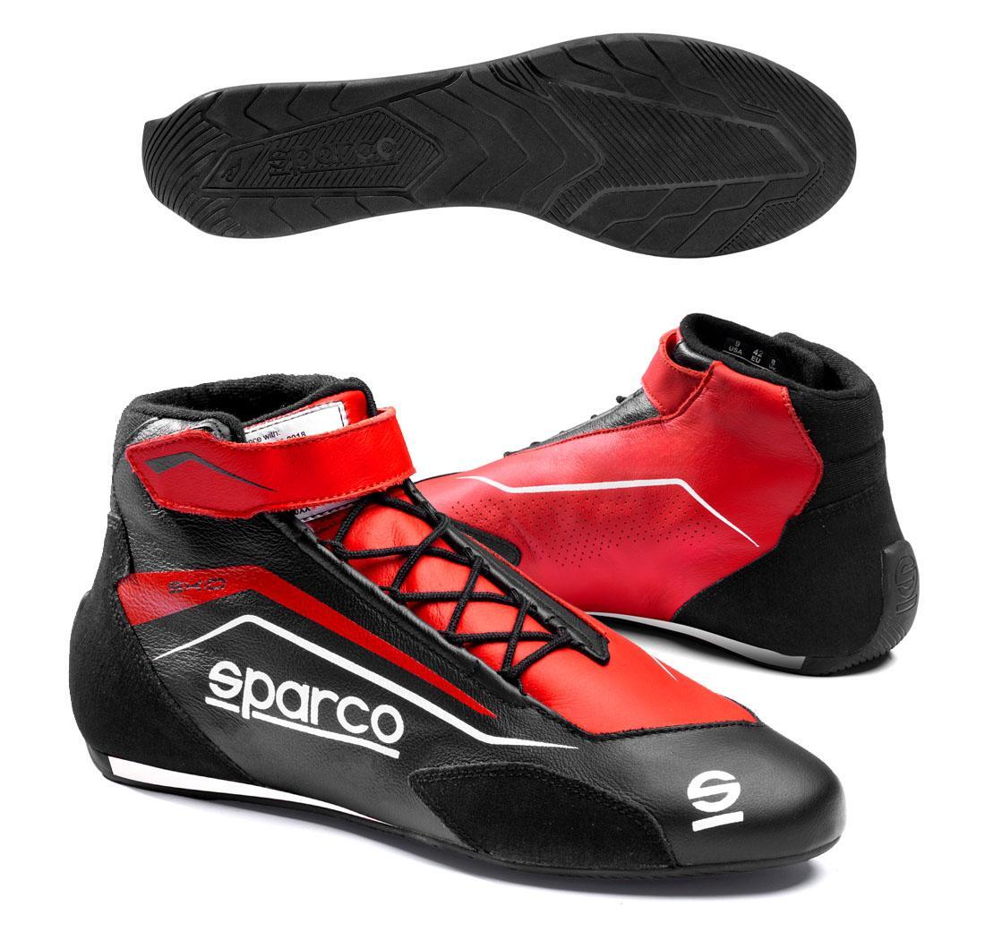 Botas SKID de Sparco, negro/rojo, número 48