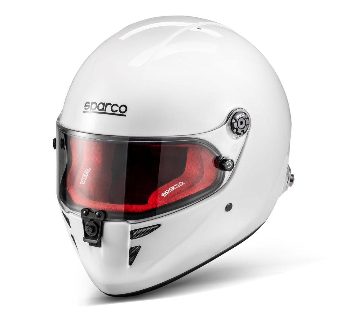 Casque STEALTH RF Sparco - taille L (60), blanc intérieur rouge