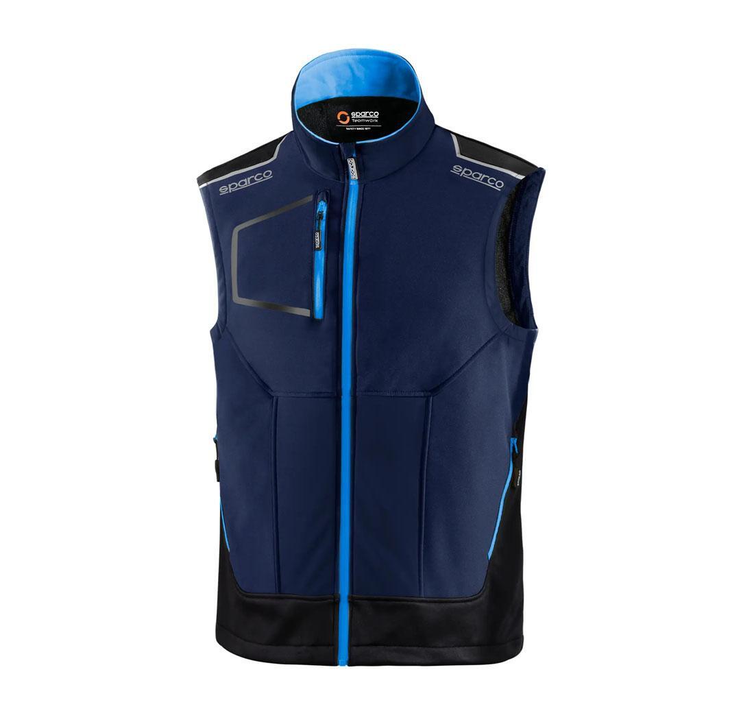 GILET TECH TG L BM/AZ