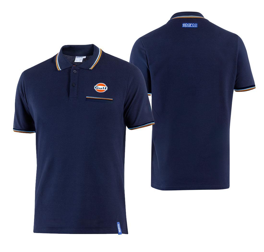 Polo piquet pocket GULF Sparco - navy blue - L