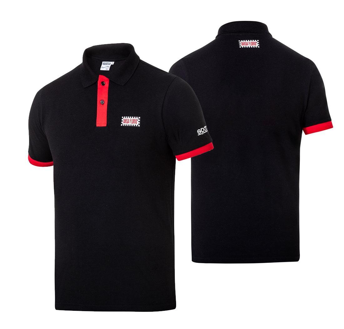 Polo TARGA FLORIO P1 Sparco - noir/rouge - L