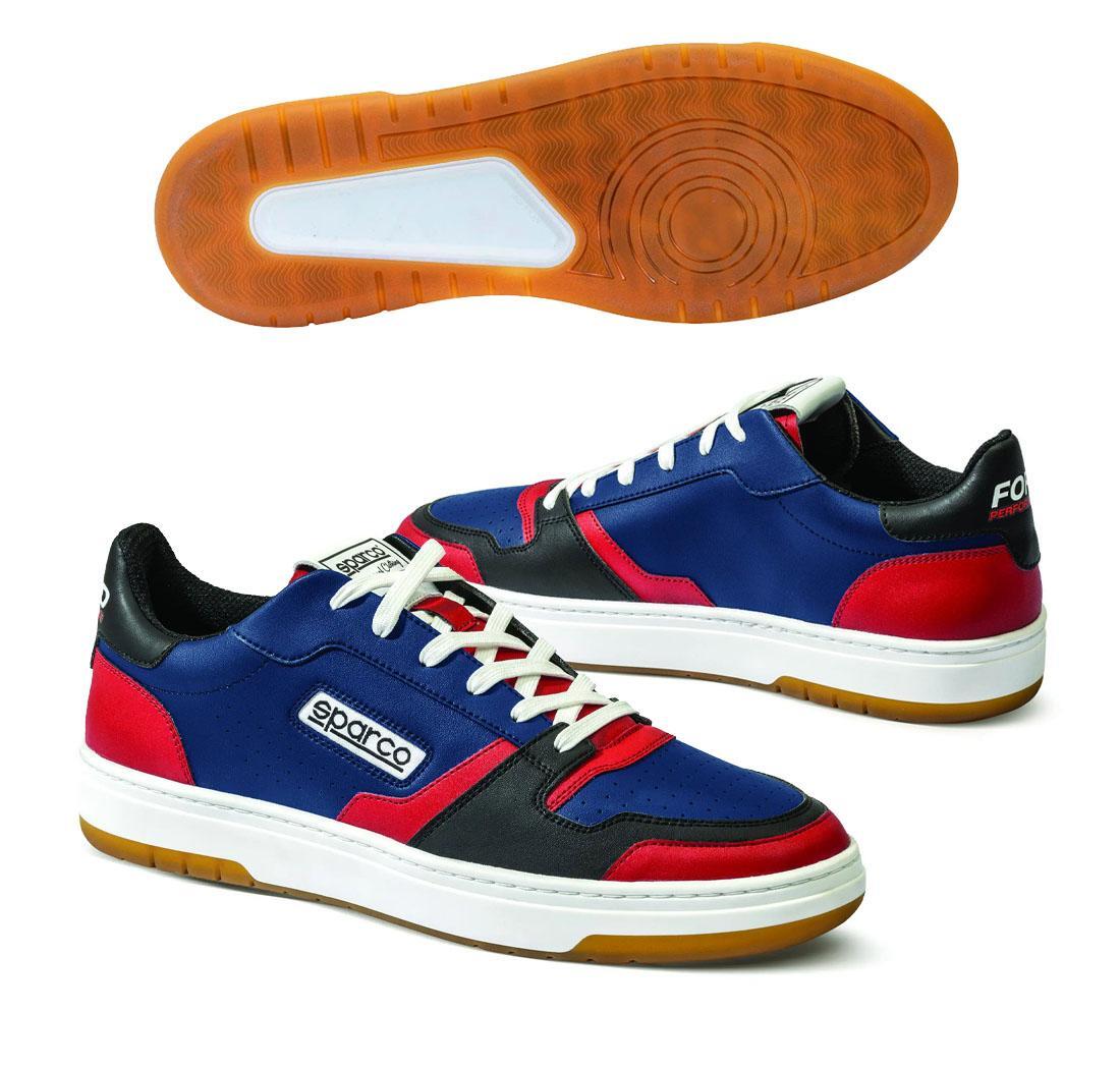 Chaussures sneakers Sparco S-URBAN GULF, bleu marine/rouge - Taille 37